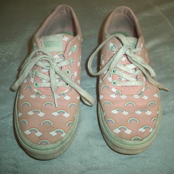 VANS CLASSIC ERA RAINBOWS SNEAKERS SKATE SHOES PINK 721356~WOMENS MISSY SIZE 4 - Picture 3 of 6